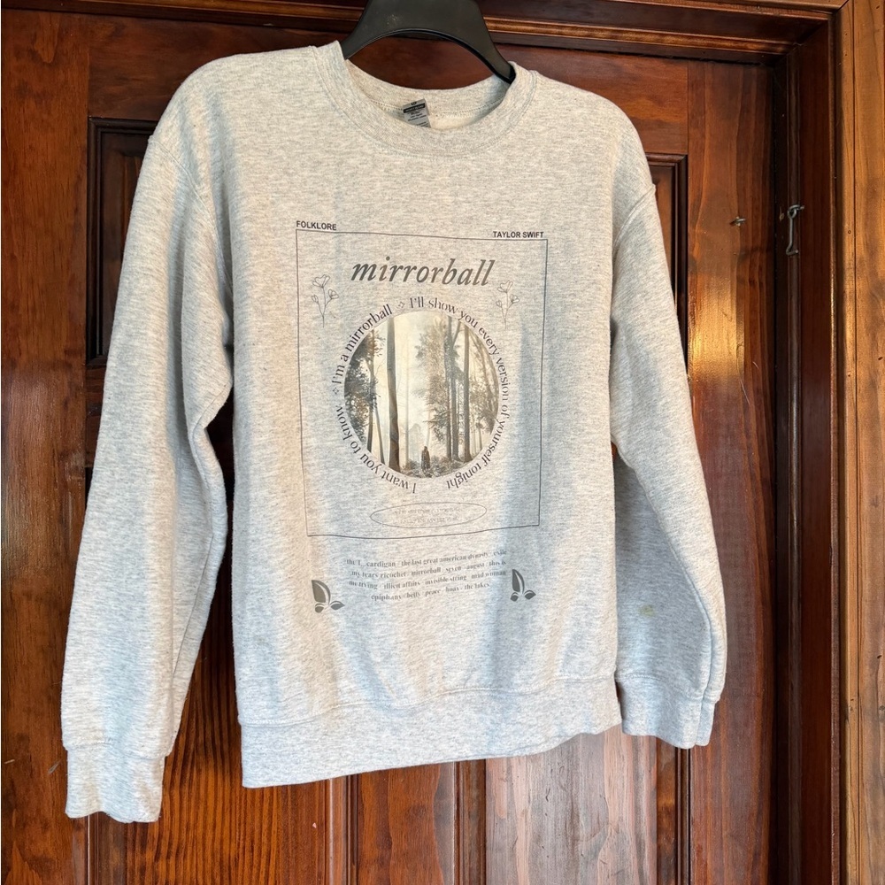 Gray Taylor Swift Mirrorball Sweatshirt